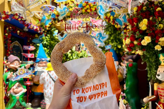 Athens Food Tour with 10+ Tastings of Greek Traditional Dishes - Tasting kouloúri and tiropita