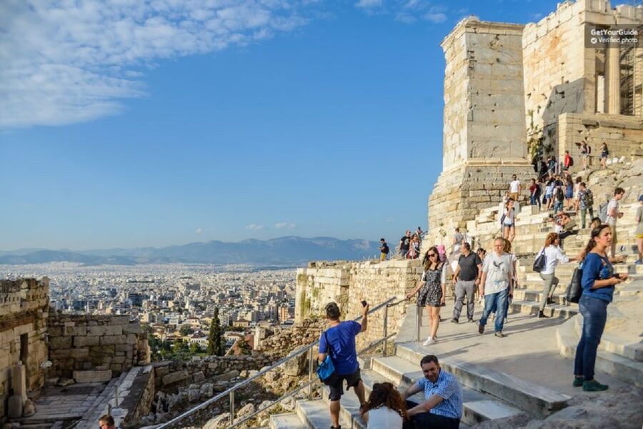 Athens: The Acropolis Walking Group Tour with a French Guide - Meeting the Parthenon at the top