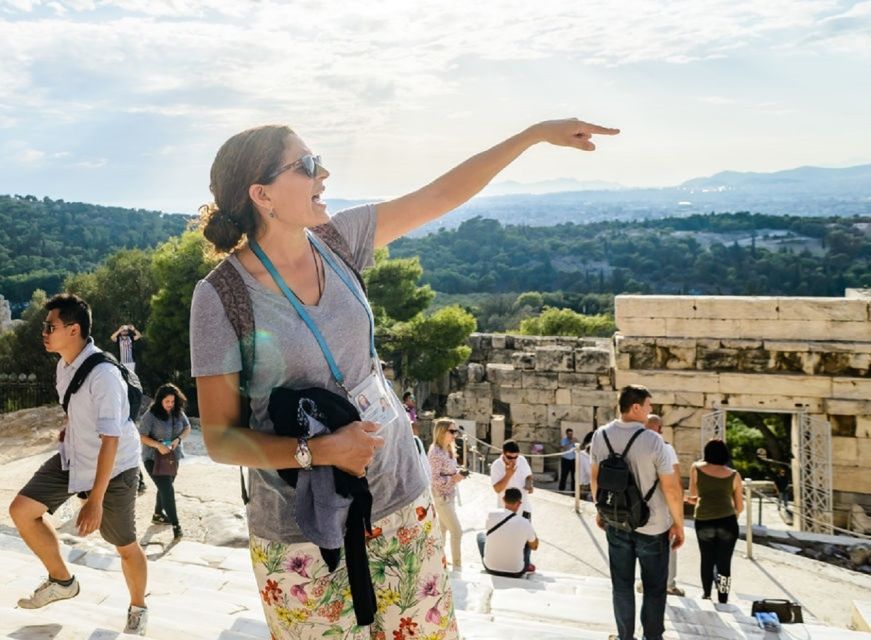 Athens: The Acropolis Walking Group Tour with a French Guide - Views across modern Athens