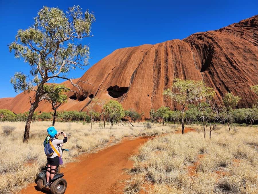 Best of Uluru - Segway and Walking Tour - Walking into Mutitjulu Waterhole
