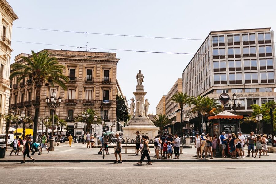 Catania: Guided Street Food Walking Tour - Villa Bellini and the Roman amphitheater provide a walking break