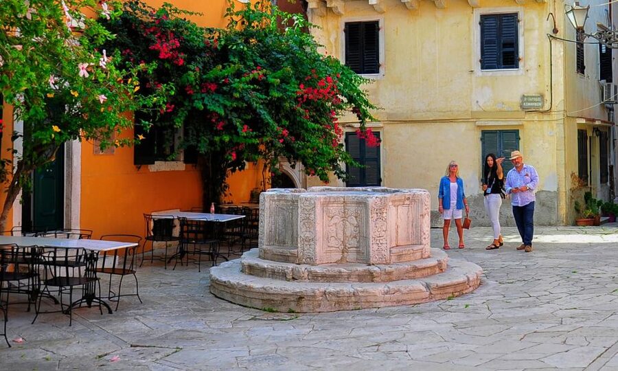 Corfu Town: Guided Walking Tour and Local Food Tastings - The first food stops: pies, yoghurt, and ginger beer