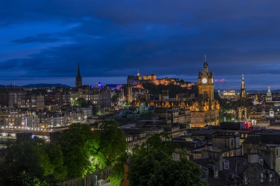 Edinburgh: Dark Secrets of the Old Town Ghost Walking Tour - Old Calton Cemetery and views across Edinburgh