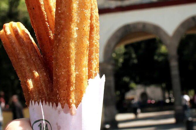 Frida Kahlo VIP [Museum Tickets Included] Walk, Markets & Churros - Entering Casa Azul with the background in place