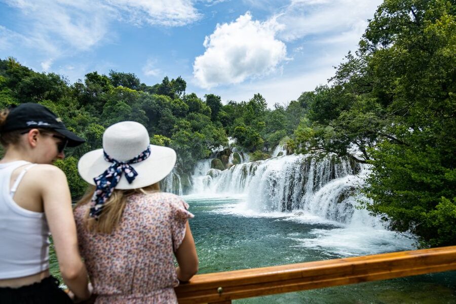 From Split: Krka Waterfalls Cruise & Trogir Walking Tour - The boat from Krka to Skradin