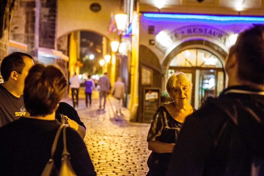 Ghost Walking Tour of Prague - Old Town Square and the Astronomical Clock at night