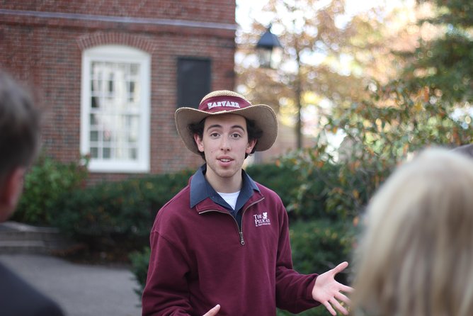 Harvard University Campus Guided Walking Tour - The John Harvard Statue and the familiar campus ritual