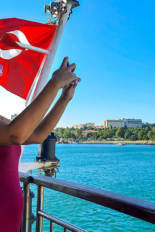 Istanbul: Asian Side Walking Tour with Ferry Ride - Sunset over the historic peninsula