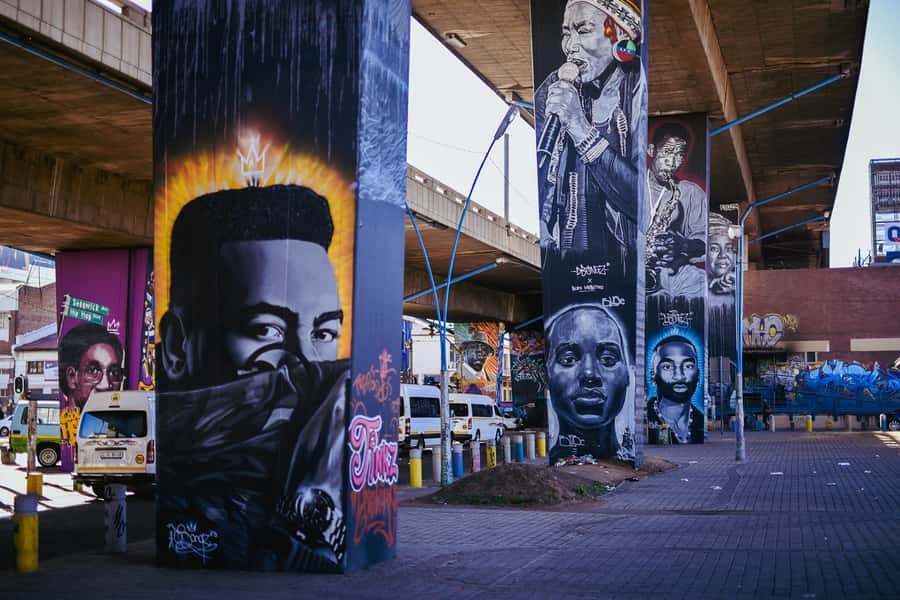 Johannesburg: City Centre Walking Tour - Mary Fitzgerald Square and Market Theatre