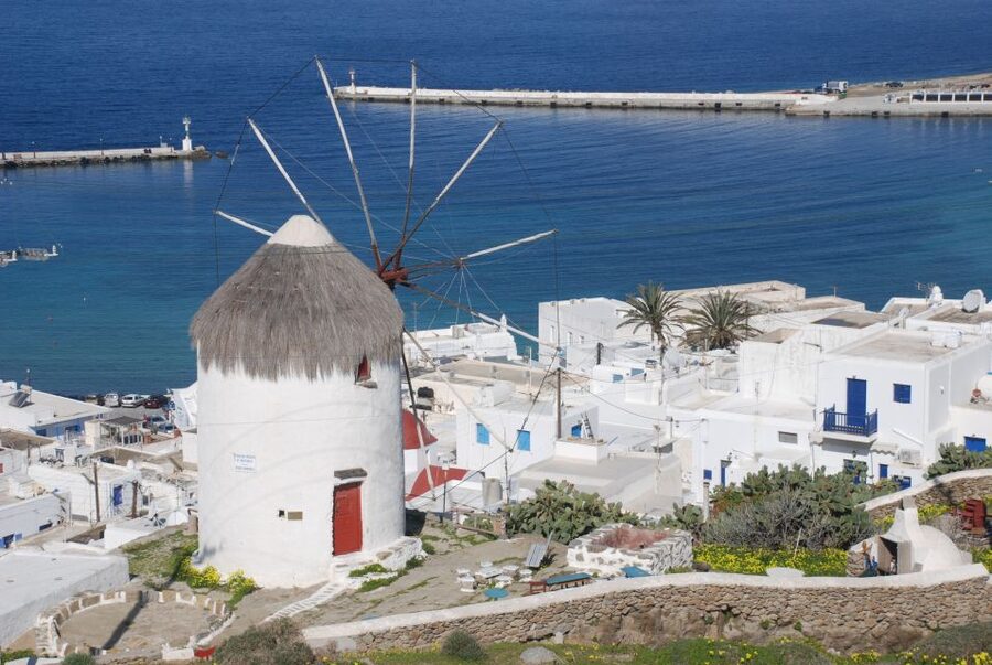 Mykonos: Half-Day City Walking Tour and Island Bus Tour - Walking Mykonos Town and its famous windmills