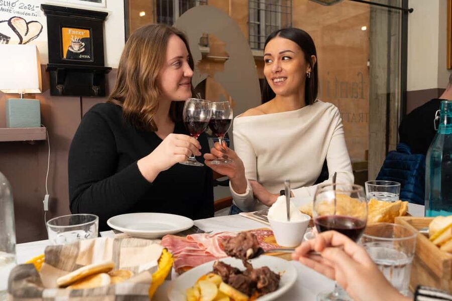 Parma: A Full Meal Walking Food Tour with a Local - First course: cured meats, cheese, and local wine