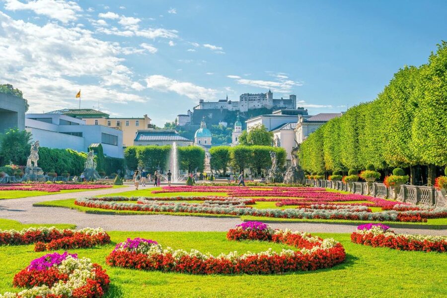 Salzburg: Old Town, Mozart, & Mirabell Gardens Walking Tour - Salzburg Cathedral and the scale of Residenzplatz