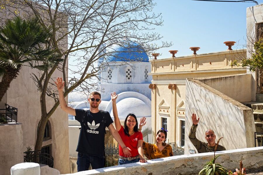 Santorini: Sunset Walking Tour with Local Food and Drinks - Three Greek spirits and local drinking customs