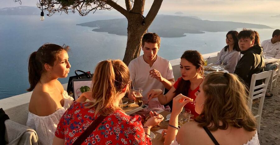 Santorini: Sunset Walking Tour with Local Food and Drinks - Starting at Agios Nikolaos between Imerovigli and Firostefani
