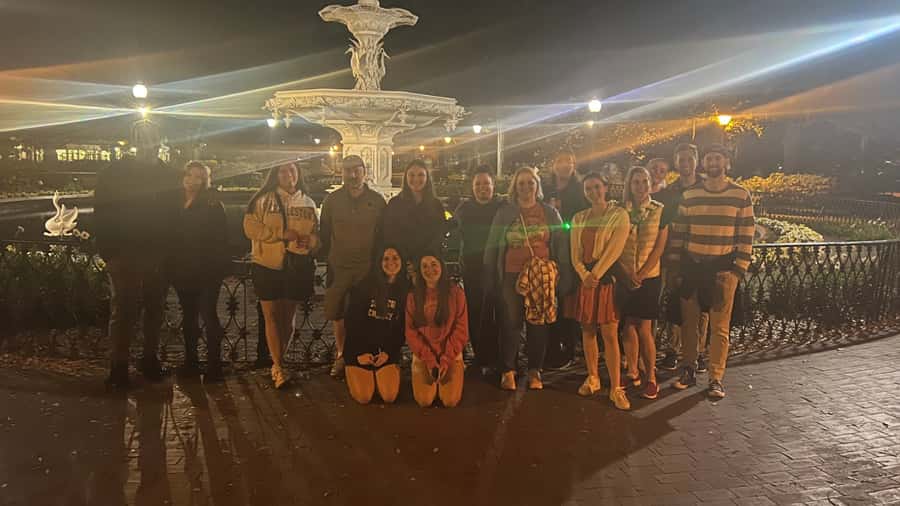 Savannah: Ghosts, Asylums, Voodoo, and Horror Walking Tour - Monterey Square: starting beneath the Pulaski Monument