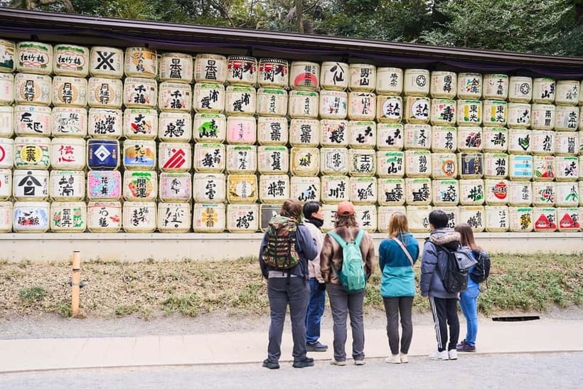Tokyo: Meiji Shrine Walking Tour — Shinto & Imperial System - The sake barrels and the story they tell