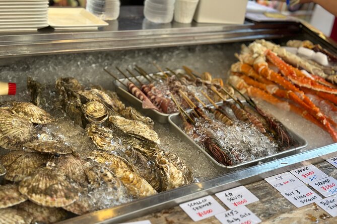 Tokyo: Tsukiji Fish Market Food and Walking tour - Tsukiji Jogai Market and the best use of two hours