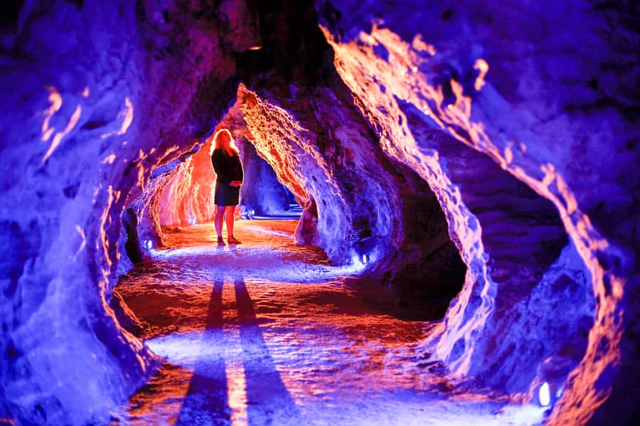 Waitomo Caves: Ruakuri Glowworm Cave Guided Walking Tour - Entering Ruakuri Cave through the spiral entrance